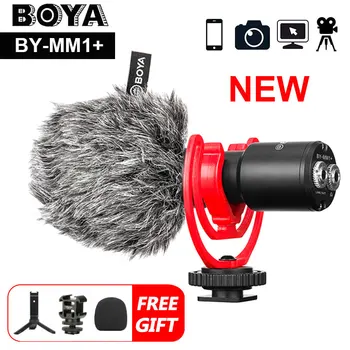 

Boya BY-MM1 + Wireless Microphone 3.5mm TRS TRRS microfono Condensator Shotgun Mic for Smartphone DSLR Cameras Mac tablets