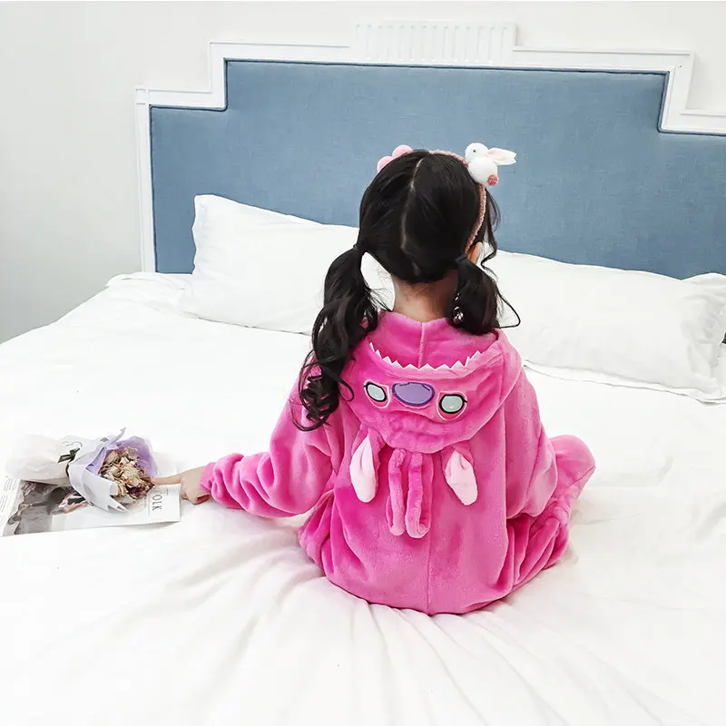 Фланелевые детские халаты для девочек, комбинезон с милыми животными, пижама-комбинезон, детские зимние одеяла с рисунком животных, банный халат высокого качества