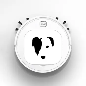 

Multifunctional Vacuum Cleaner Smart Dry Wet 1800Pa Home Floor Cleaner Rechargeable Sweeping Robot Cute Jack Russell Face Dog