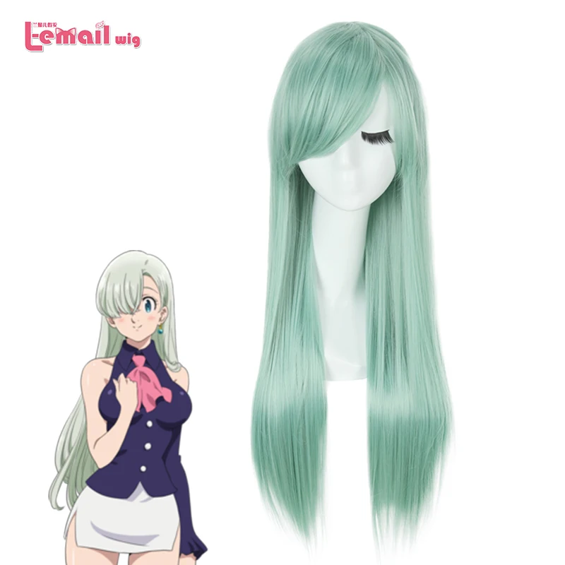 Discount L-Email Wig Liones Deadly Elizabeth Long-Green Synthetic-Hair Straight Women Cosplay Njo6d6Qo