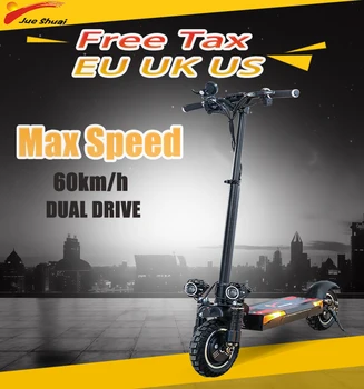 

Adults Electric Scooters 48V E-scooter with 20-26 Ah Battery Waterproof Kick Scooter 60Km/h Two Motor Long Board Skateboard