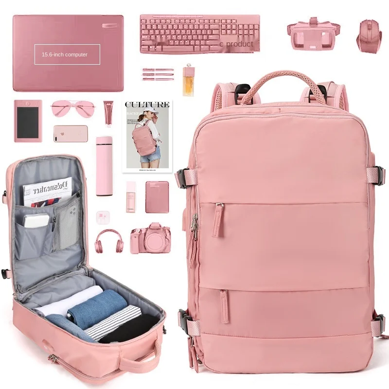 

Nylon Super Large-capacity Backpack Ladies Business Luggage Bag Short Business Trip Portable Computer Travel Backpacks Bolsa