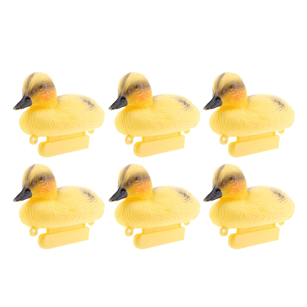 6Pieces Floating Ducklings, Floating Ducks Decoy Deterrent Repeller Hunting Pond Pool Decorations
