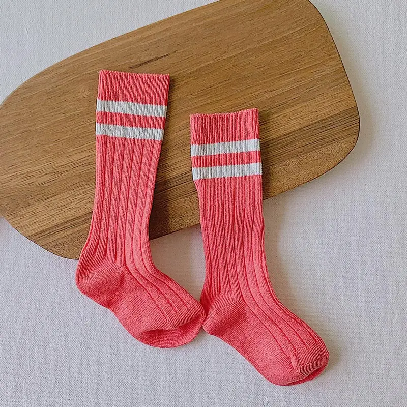 Гольфы для девочек, Одноцветный, в полосочку детские носки хлопковые носки для детей ясельного возраста дышащая Infantil Calcetines модная детская вещь - Цвет: color 7