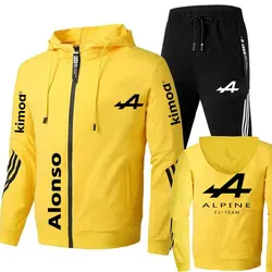 Sweat shirt à capuche et pantalon pour hommes, survêtement de course, de formule 1, de l'équipe de course, de la F1 Alpine, ensembles vêtements + pantalons, été 