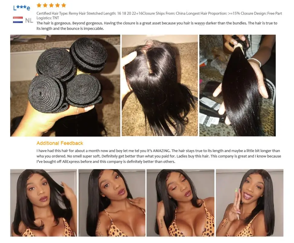 36 38 40 inch Long Straight Bundles With Closure Human Hair Brazilian Hair Weave Straight Extension With 5x5x1 Closure For Women 36 38 40 inch Long Straight Bundles With Closure Human Hair Brazilian Hair Weave Straight Extension With 5x5x1 Closure For Women