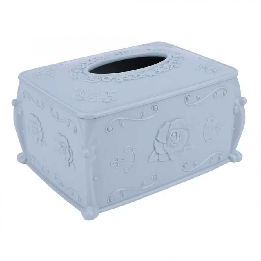 Синий Kitchen Paper European- style PP Tissue Paper Box Bathroom Livingroom Decor Toilet Paper Storage - Цвет: Синий