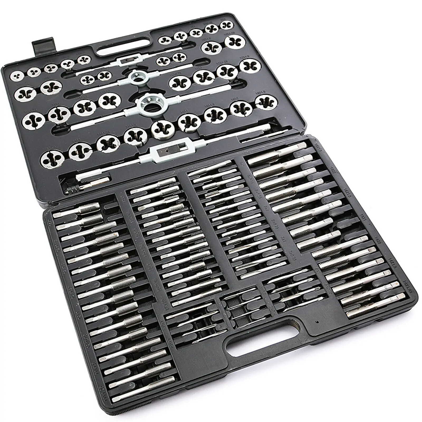 110Pcs Tap and Die Set Tungsten Steel Titanium Tap