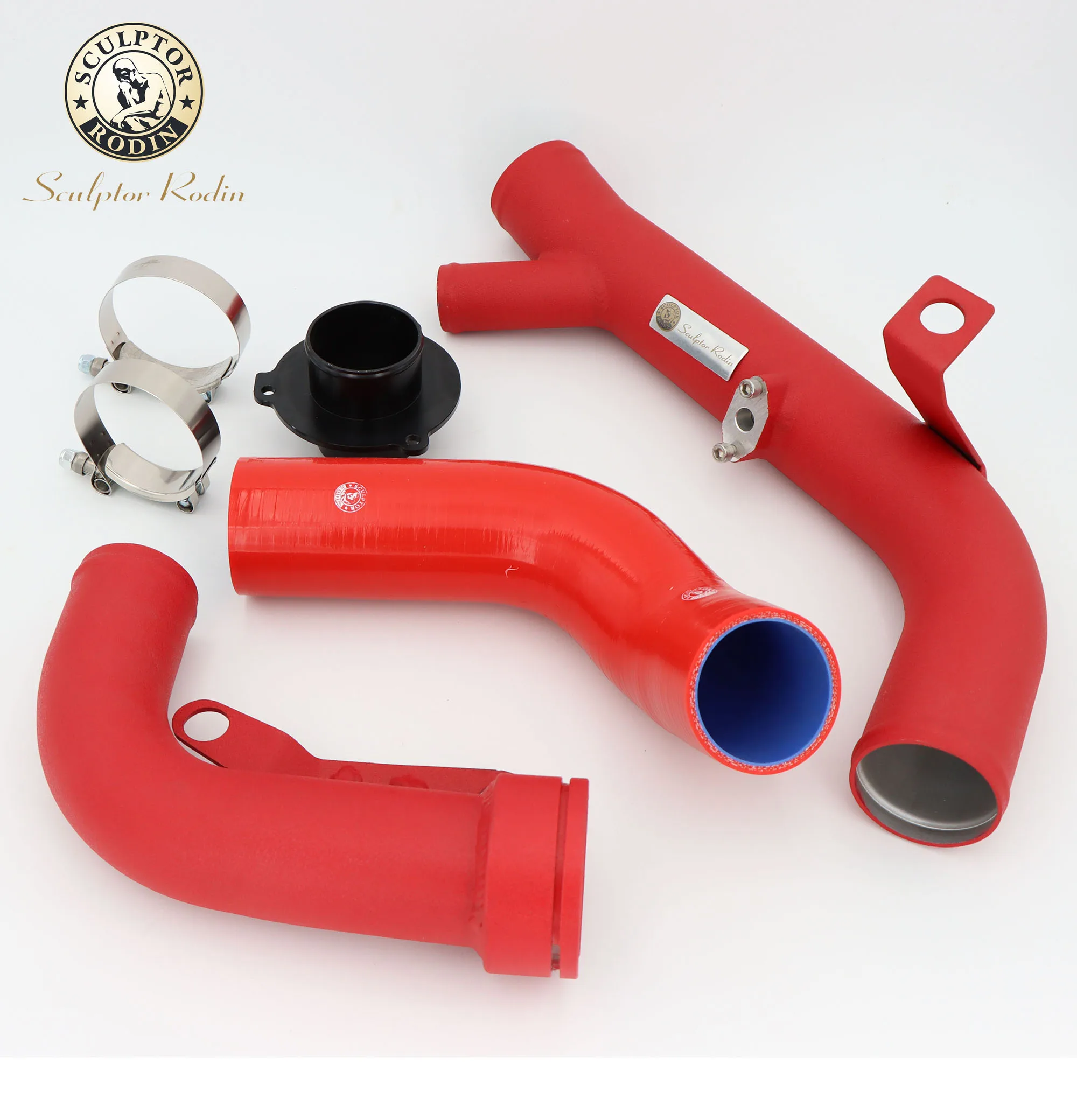 turbo discharge pipe  FOR TTS R20/Golf 5 6 Golf R/ ED30 mk5/ ED35 mk6/Scirocco R mk3/  A3 S3 2.0 TFSI K04 EA113 red