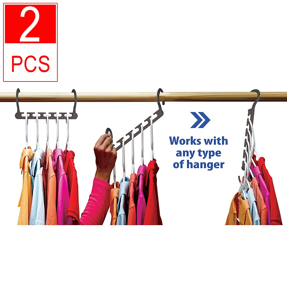 

2pc Multi-functional Magic Space Saving Hangers for Clothes Cabinet Kledinghanger Closet Organizer Kleerhanger Wonder Hanger