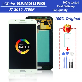 

Original Super AMOLED 5.5" J7 2015 J700 LCD monitor for Samsung Galaxy J700F J700M J700H LCD digital touch screen assembly