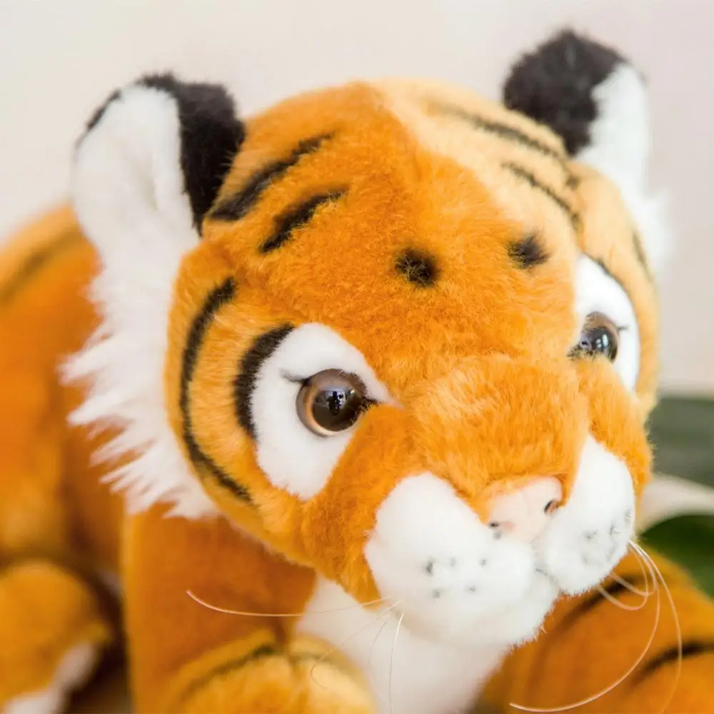 1 шт. 30/38 см реалистичные тигр, плюшевые игрушки, мягкие Животные моделирование белый тигр Jaguar кукла Для детей подарки на день рождения