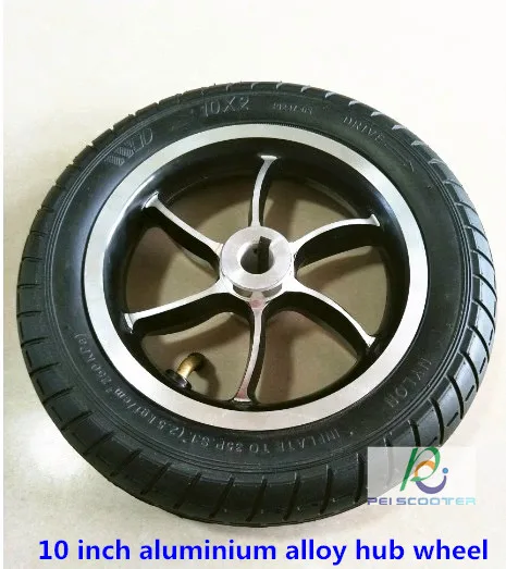 

10-дюймовое колесо из алюминиевого сплава, моторное колесо для скутера, инвалидная коляска с шиной 10x2