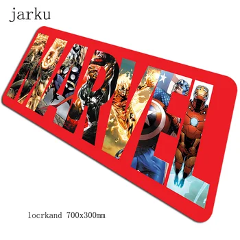 

Marvel Comics logo pad mouse Mass pattern computer gamer mouse pad 700x300X2MM padmouse home mousepad gadget anime desk mats