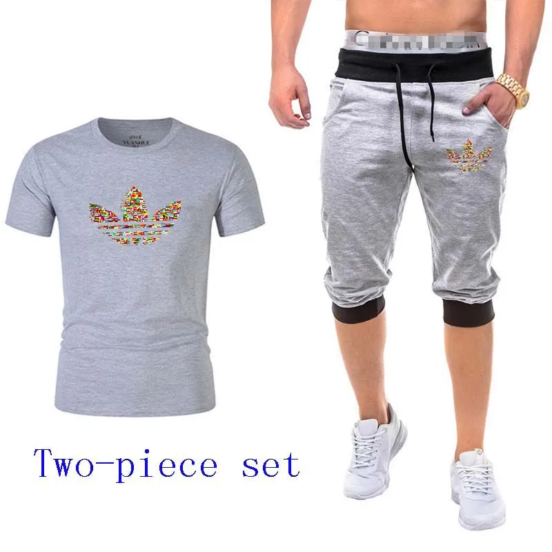 

2Pcs/Set Men's Tracksuit Gym Fitness Compression Sports Suit Clothes Running Jogging Sport Trousers Pant Exercise Workout Tights