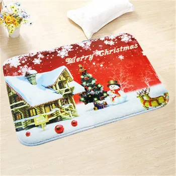 

1 Pc Shaggy Soft Carpet Kitchen Mat Area Rugs Living Room Anti Slip Doormat Christmas Floor Mat Home Decoration Accessories q