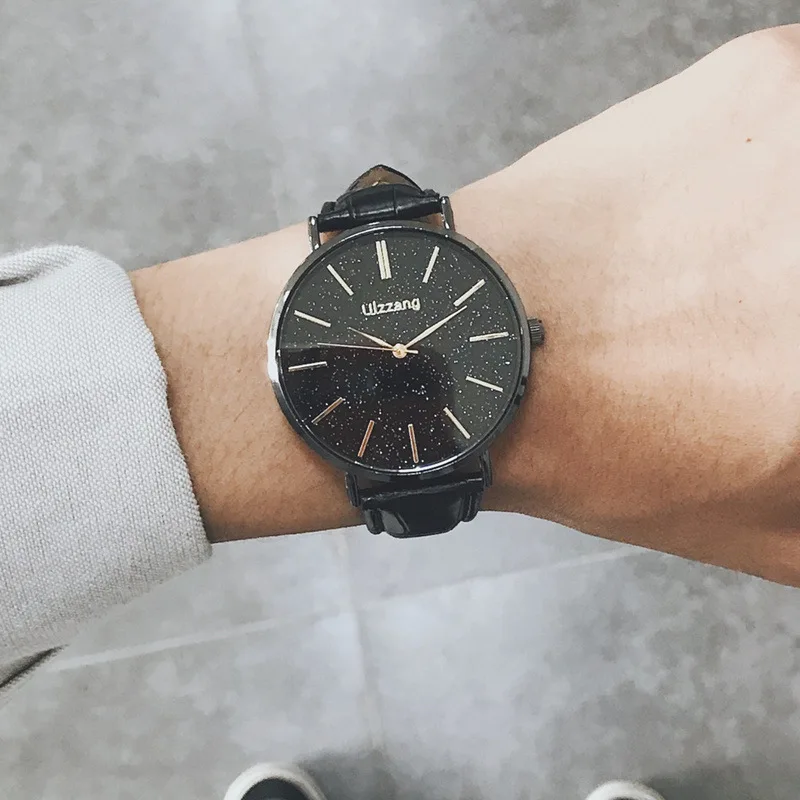 

Exquisite Ultra Thin Fashion Casual Men's Quartz Watches Creative Magnet Leather Men Dress Watch Male Leisure Business Watches