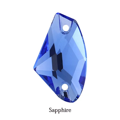 Высокое качество блестящий цвет пришить Кристальные Стразы для аппликации камни плоская задняя часть для одежды/дизайн ювелирных изделий DIY/аппликация "цветы" - Цвет: Sapphire