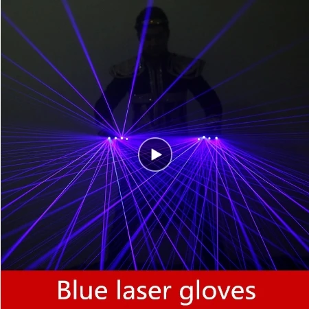 

Blue purple laser gloves Individuality creativity Stage props Luminous gloves Laser Dance Equipment for Music Festival