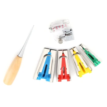 

Multifunction Sewing Machine Set Bias Tape Makers Bias Binder Foot Awl Ball Pins For Quilting Sewing Accessories