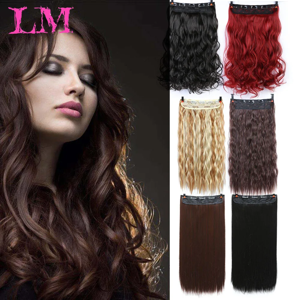 LiangMo 24 дюйма Длинные Синтетические волосы термостойкие волосы волнистые волосы для наращивания секретные невидимые шиньоны
