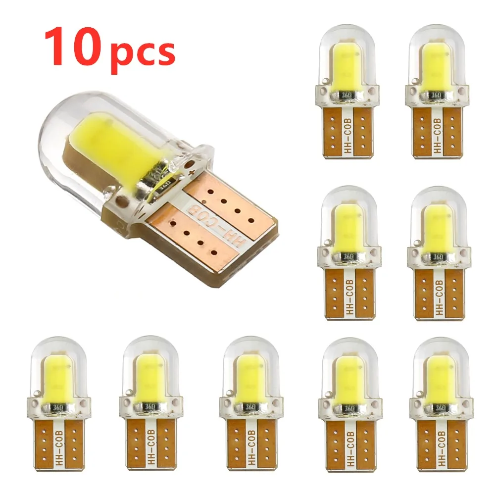 Светодиодные автомобильные лампы W5W T10 194 168 COB 8SMD для стояночных огней и подсветки