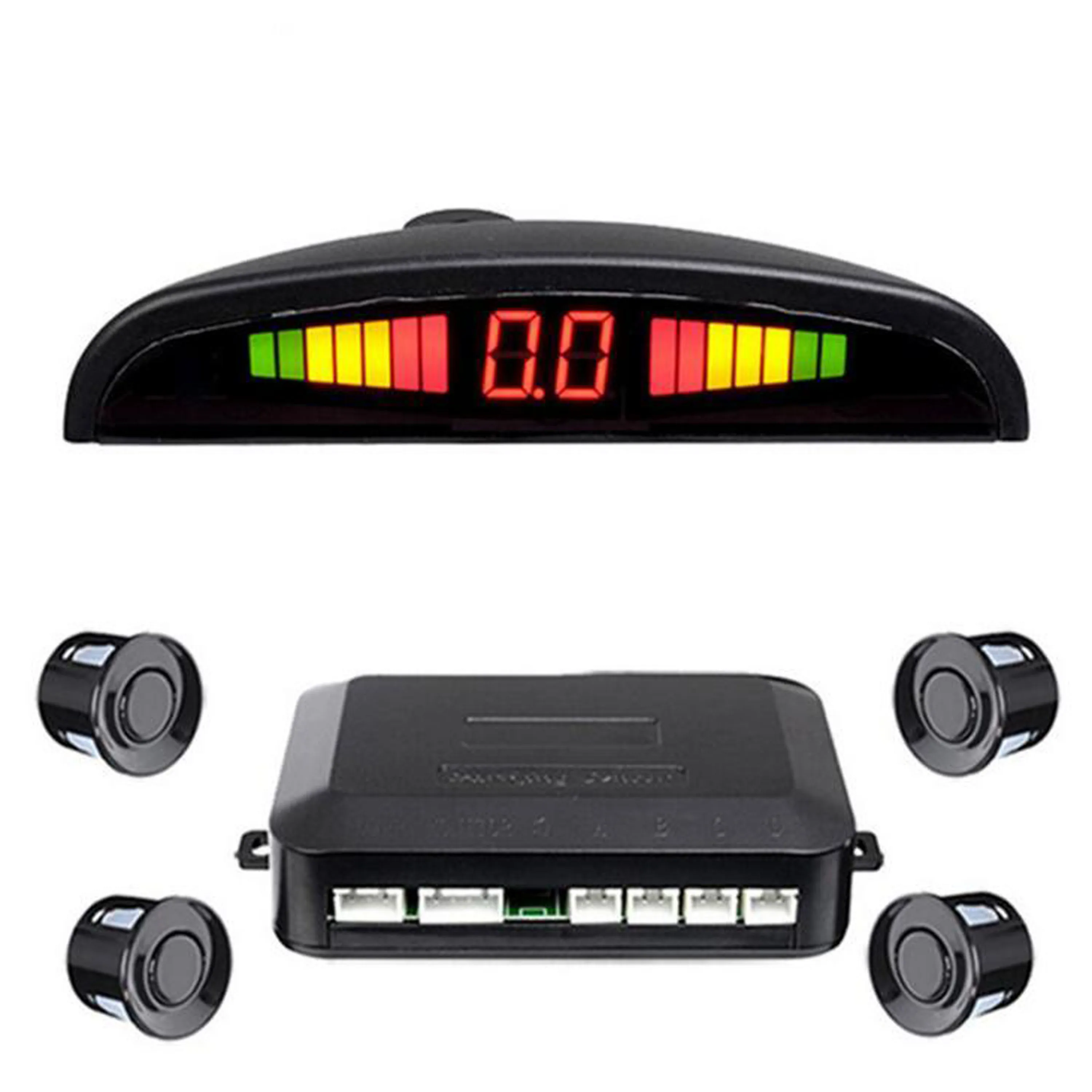 

1set car LED parking sensor kit display 4 sensors for all cars reverse assistance backup radar monitor system PS-01