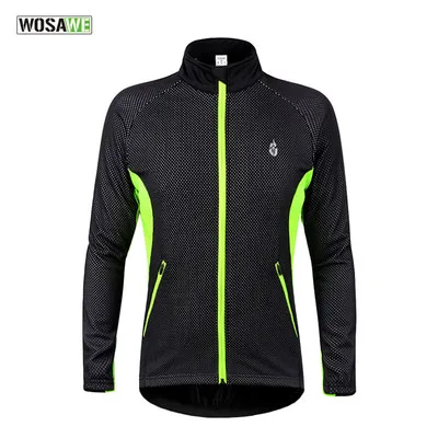 Осенне-зимний спортивный флисовый Топ для велоспорта, сохраняющий тепло, для мужчин и женщин, универсальная одежда для велоспорта, ветронепроницаемый Топ для велоспорта - Цвет: green