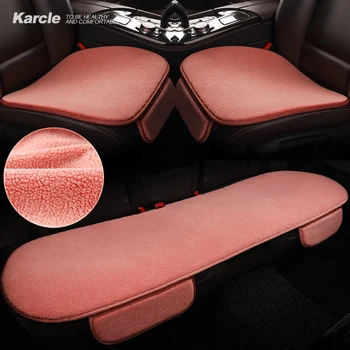 

Karcle 3PCS Car Seat Cover Front Rear Polar Fleece Car Seat Cushion Winter Warm Seat Protector Back Seat Cover
