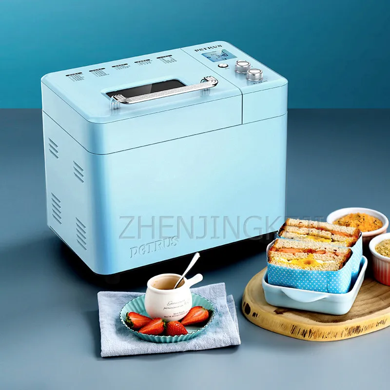 Home Automatic Bread Machine Multifunction Roast Breakfast Toast Knead Dough Spread Fruit Material Fermentation Yogurt Device