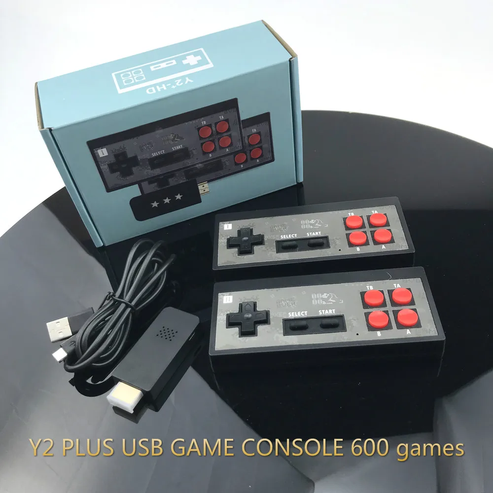 Игровая консоль Y2 PLUS USB 600 игр в 4K Беспроводная портативная ТВ Видео игровая |