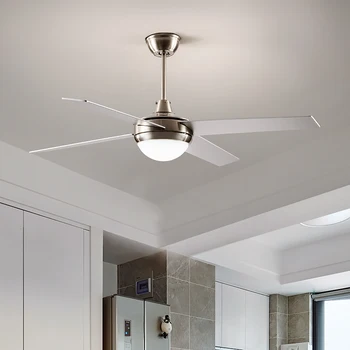 

Modern Chrome Remote Control Ceiling Fans For Dining Room Indoor Light Fixtures LED Fan Lamps ceil fan For Living Room Bedroom