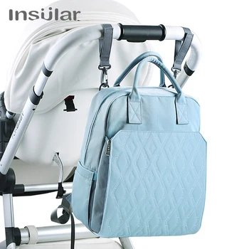 

Waterproof Diaper Bag Backpack Nylon Large Capacity Hanging Stroller Organizer for Baby Mom Dad Maternity Tole Bag