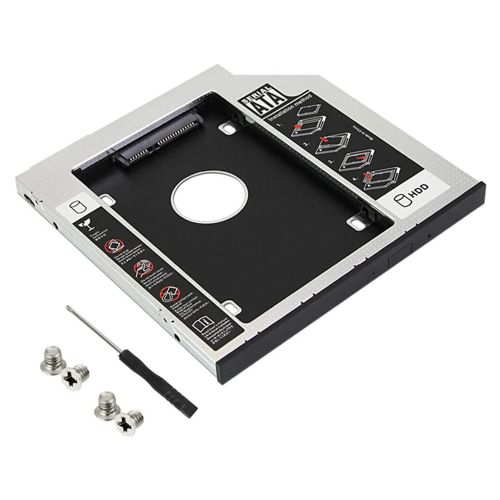 HDD SSD Hard Drive Caddy Tray Replacement For Universal Hard Disk Enclosure With Screwdriver