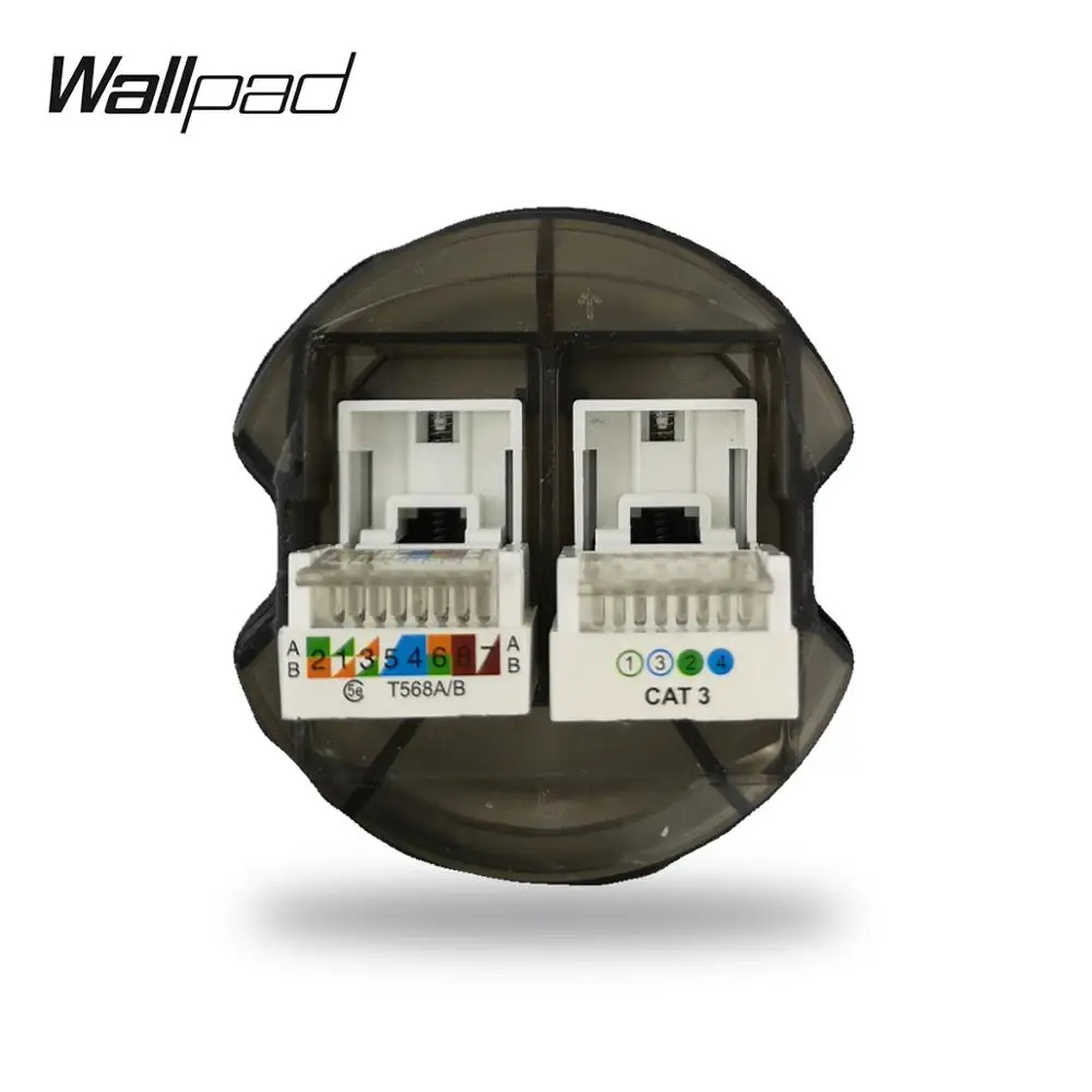 L6 черный, белый, серый, золотой телефон RJ11 и CAT6 RJ45 Интернет-данные компьютерная проводка розетка модульная DIY комбинация