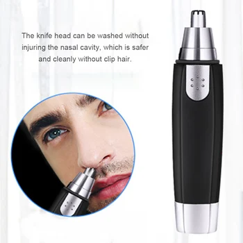 

YD-101 Nose Hair Trimmer Painless Ear Facial Hair Removal Water Resistant Hygienic Clipper Mirror Design for Nose Ear Eyebrow