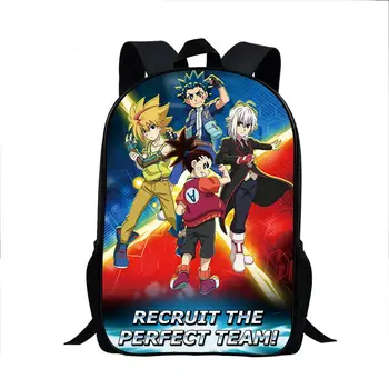 

Cartoon Beyblade Burst Game 3D Print Students Backpack Large Book-bags School Bags For Girls Boys Kids Mochila