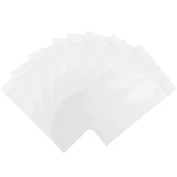 

300pcs PE Self-sealing Storage Bags Transparent Packaging Bag Sealed Bag for Daily Things Organize(White）