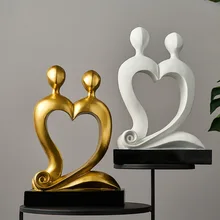 

Nordic abstract art character ornaments simple and light luxury living room wine cabinet TV cabinet home decorations