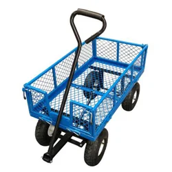 4 Wheel Mesh Garden Cart Removable Trolley Wagon