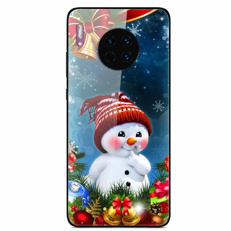 Рождественский чехол для huawei mate 30 Pro Чехол из закаленного стекла жесткий чехол для телефона для huawei mate 20 Lite чехол mate 10 Чехлы mate 30 5G - Цвет: 2