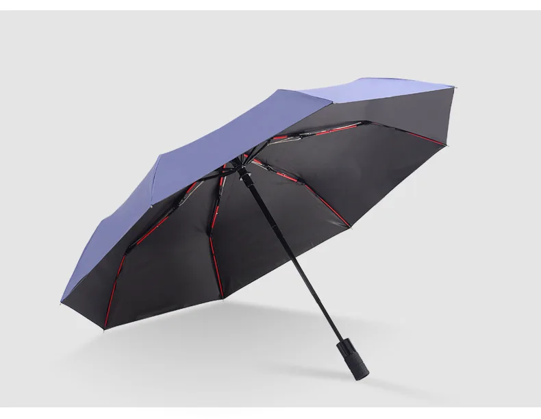 

Wheel Customizable Umbrella Creative 8 Bone Vinyl Umbrella Three Fold UV-Protection Folding Ultra Large Rain Or Shine Business A