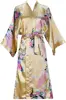 Robe de mariée en Satin de soie pour demoiselle d'honneur, peignoir Floral, Kimono court, Robe de nuit, Robe de bain, à la mode, pour femmes