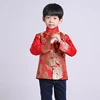 Traje Tang para hombres y niños, ropa china tradicional roja, Hanfu, Top estampado de dragón Vintage, Kungfu de satén, fiesta china, escenario ► Foto 2/6