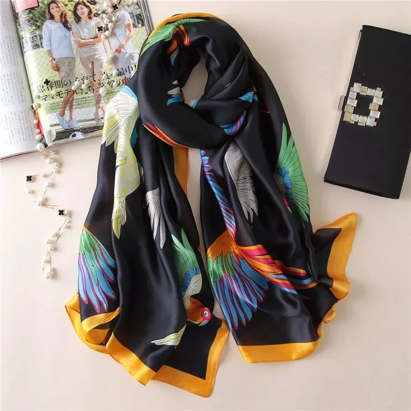 Классический летний женский пляжный шарф, шелковые шарфы, Женская шаль, женские накидки, женская накидка, бандана,, глушитель - Цвет: 27