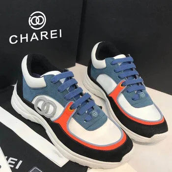 

CHAREI counter the highest version of sports casual flat shoes for male and female students fashion high quality leather