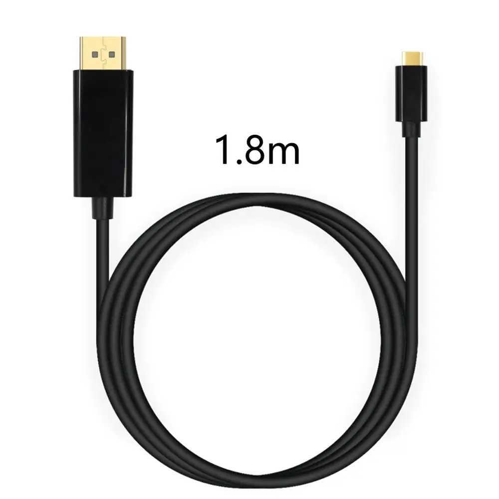 1 8 M 4K USB C к DisplayPort Кабель 3 Тип DP Thunderbolt адаптер для samsung Galaxy S9/S8 huawei mate 10 Pro DP|Кабели VGA|