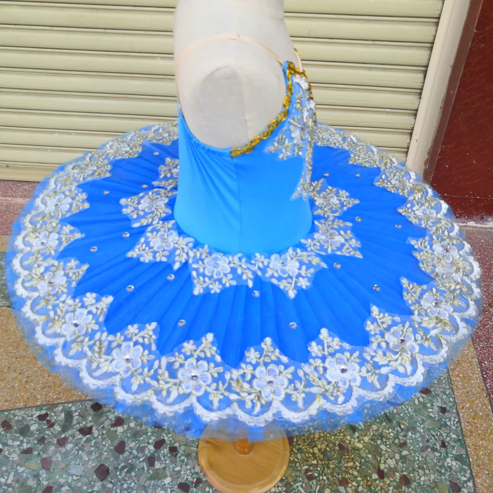 Blue Ballet Dress Belly Dance Tutus Skirts For Girls Little Dance Dress Cute Girls Performance Costumes High Quality