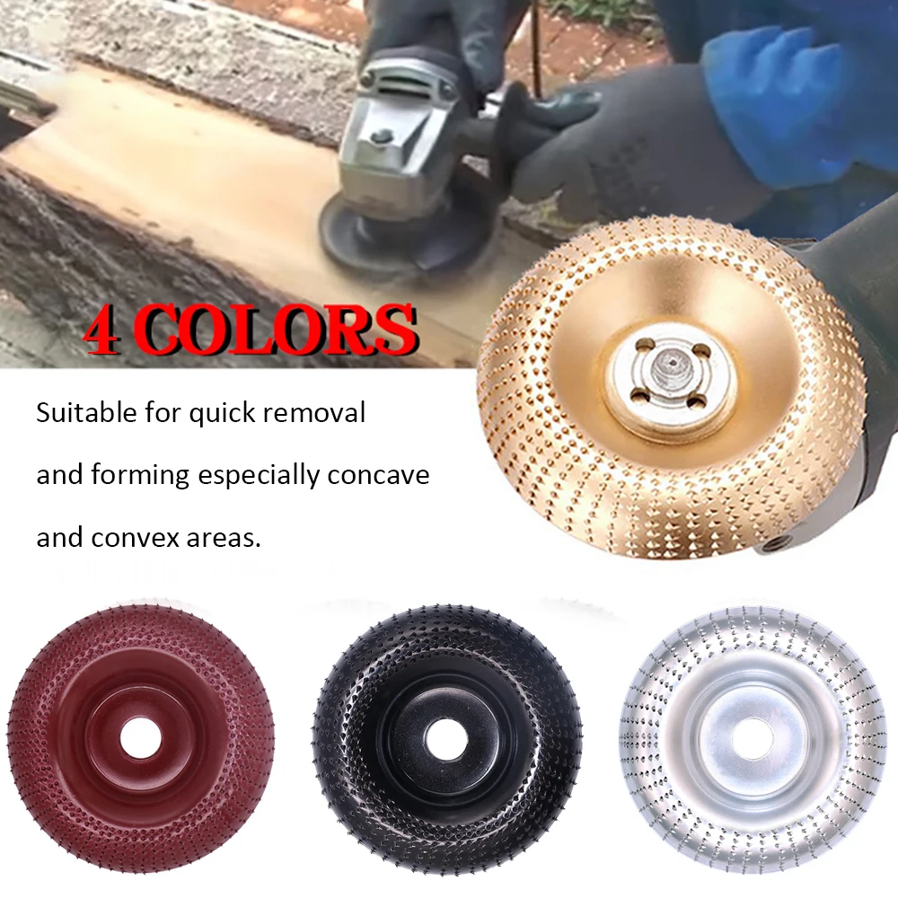

Wood Angle Grinding Wheel Sanding Carving Rotary Tool Abrasive Disc Angle Grinder Tungsten Carbide Coating Bore 100mm