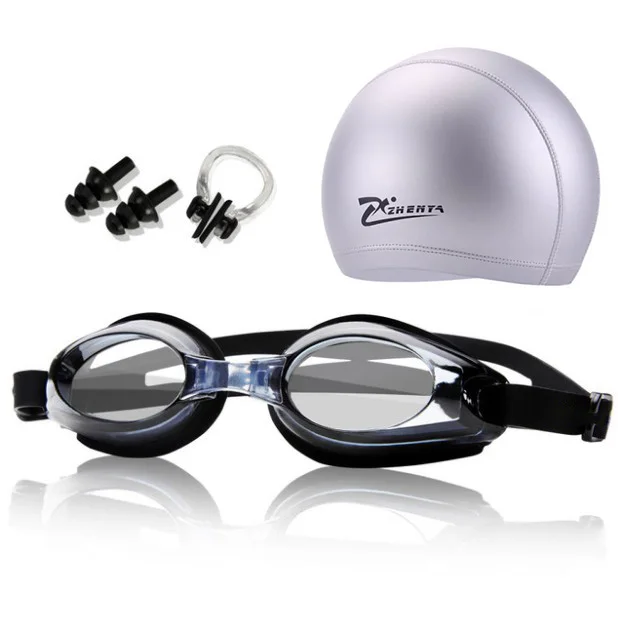 New Anti-fog Waterproof Swim Goggles Men Women Kids Adult Sports Diving Eyewear Swim Cap Swimming Glasses Earplug Pool Equipment 4